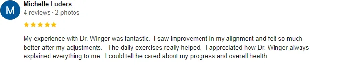 Chiropractic Renton WA Michelle Luders Screenshot Testimonial