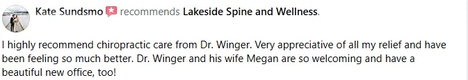 Chiropractic Renton WA Kate Sundsmo Testimonial