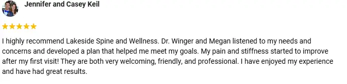 Chiropractic Renton WA Jennifer and Casey Keil Screenshot Testimonial