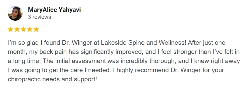 Chiropractic Renton WA MaryAlice Yahyavi Review